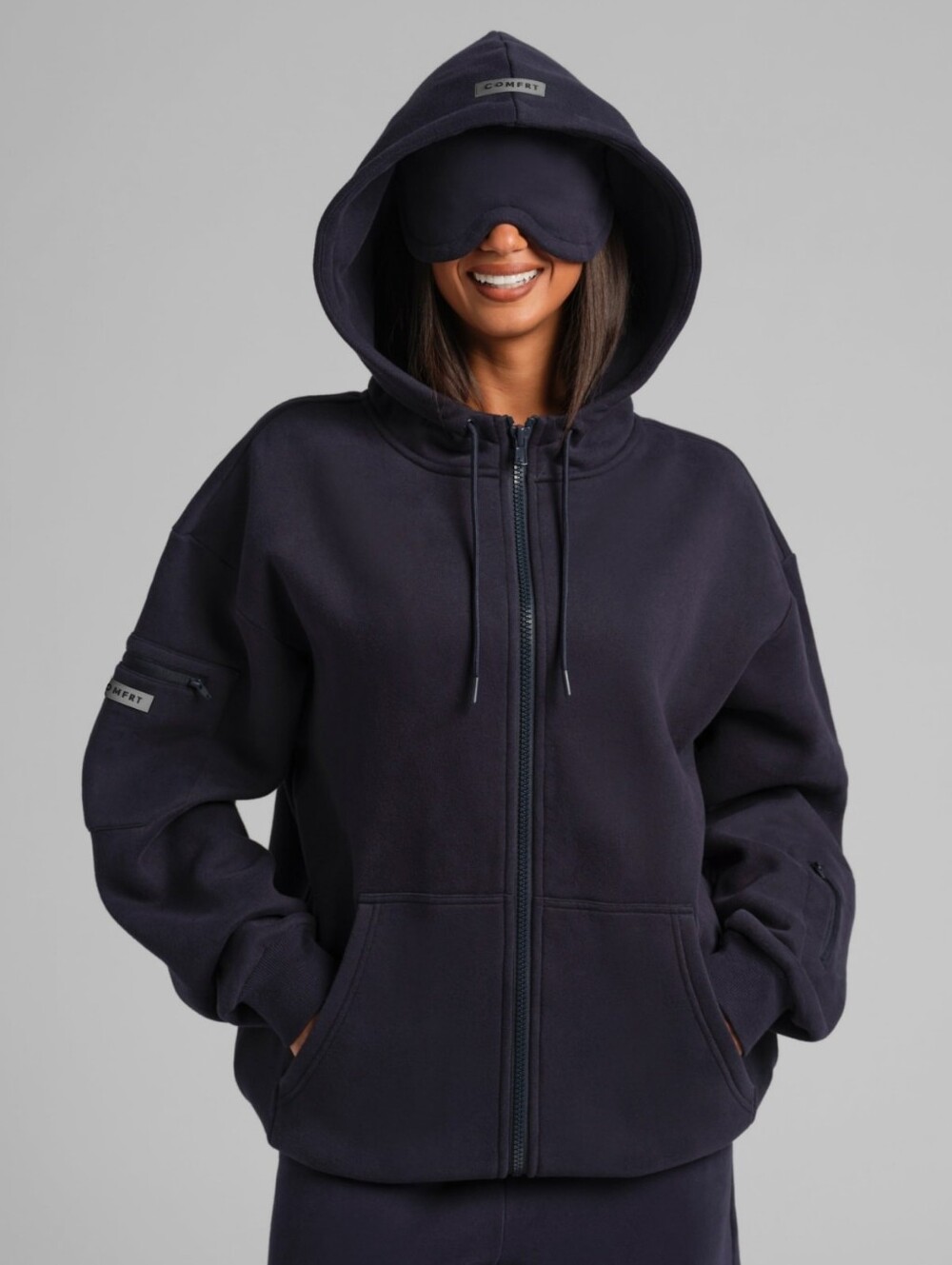 Comfrt Airplane Mode Travel Zip Hoodie - Mega